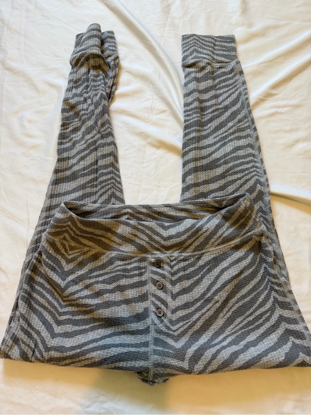 aerie Gray Zebra-Stripe joggers